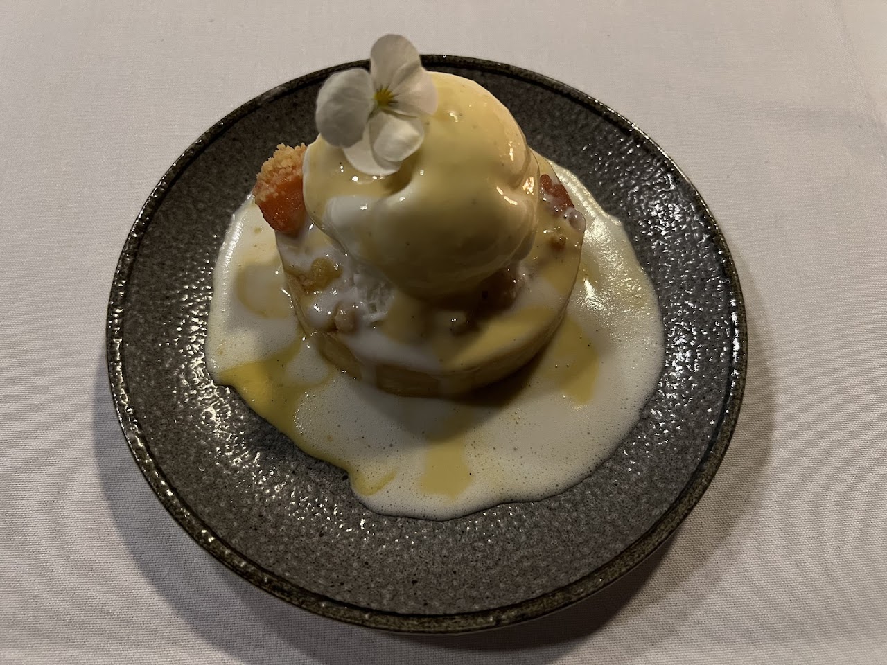 Plated dessert at The Fox Hole